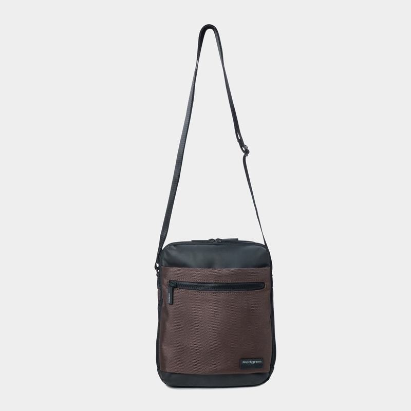 Hedgren Inc Vertical Női Crossbody Táska Barna Fekete | WAG6053ZU